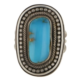 Tommy Jackson Navajo Bisbee Turquoise Ring