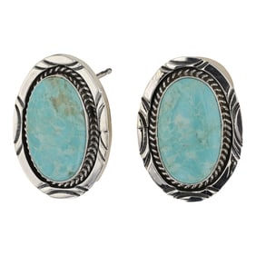 Victoria Wyllie Navajo Compitos Turquoise Earrings