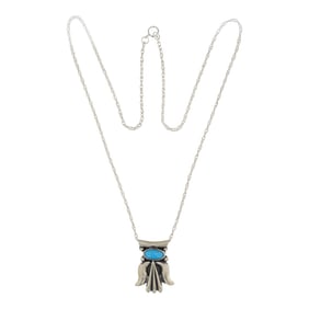 RB Navajo Kingman Turquoise Bar Necklace