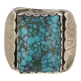 Vintage Navajo Turquoise Men's Ring
