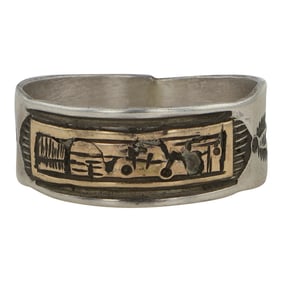 Herbert Tsosie Navajo Sterling Silver & Gold Filled Ring