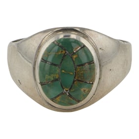 Zuni Turquoise Inlay Ring