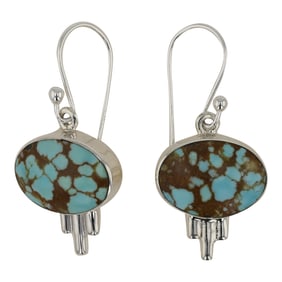 Catheryn Webster Navajo Number Eight Turquoise Earrings