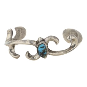 Vintage Navajo Nevada Turquoise Sandcast Bracelet