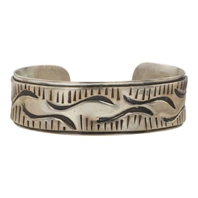 Vintage Hopi Plain Silver Cuff Bracelet