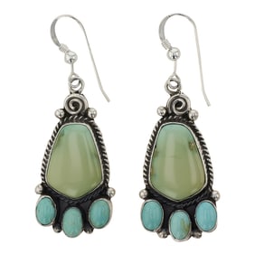 Della Wylie Navajo Nevada Turquoise Earrings