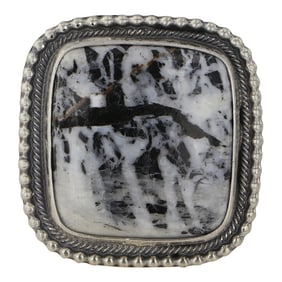 Daniel Benally Navajo White Buffalo Ring
