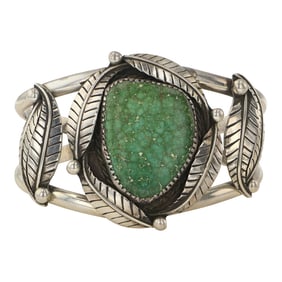 Scott Dave Navajo Vintage Navada Turquoise Cuff Bracelet