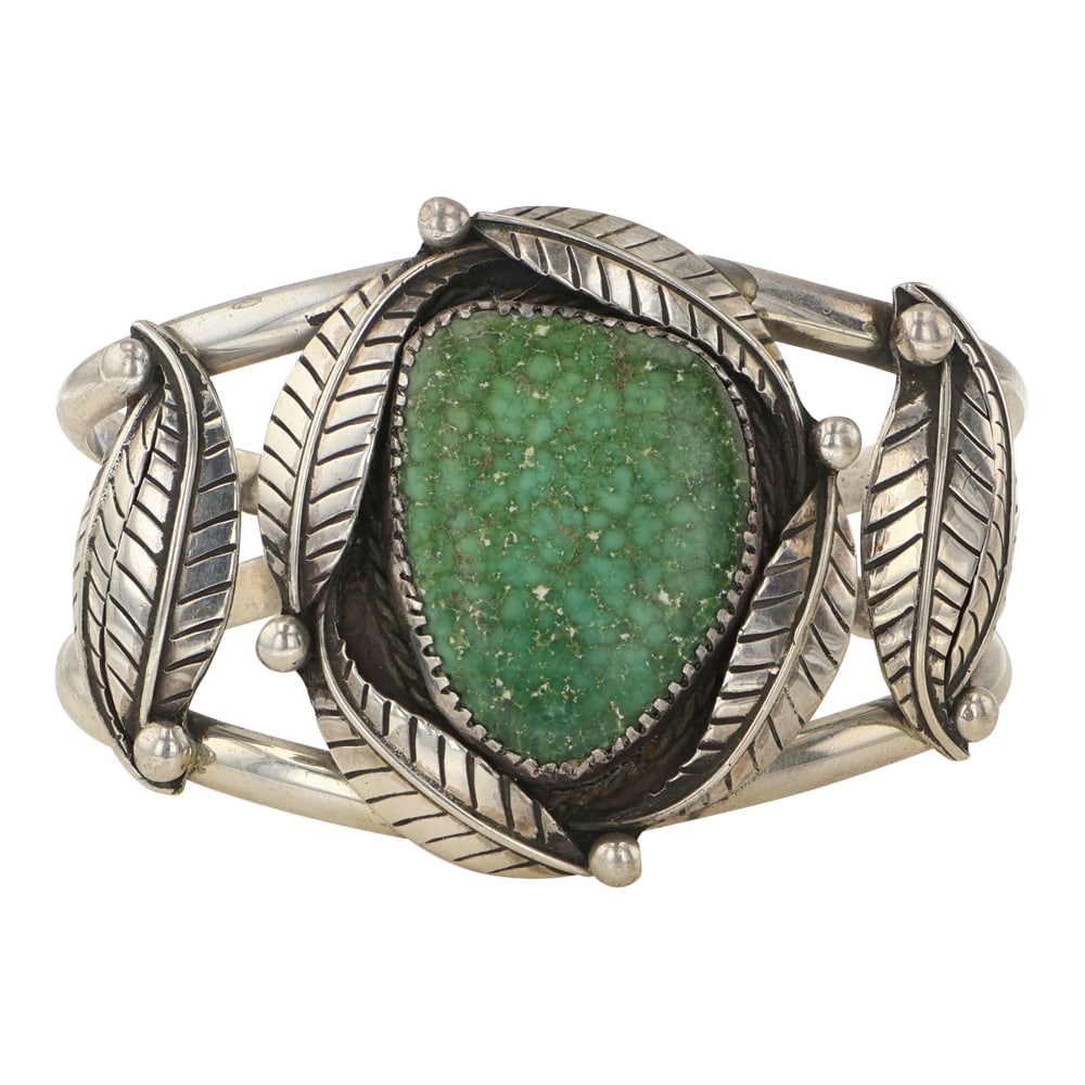 Scott Dave Navajo Vintage Navada Turquoise Cuff Bracelet: Sterling Silver | Genuine Nevada Turquoise | Scott Dave Navajo Vintage Navada Turquoise Cuff Bracelet | Navajo Native American Southwest Indian Jewelry | Good (no breaks or damages) | Approximate Weig