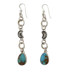 Dakotah Willie Navajo Royston Turquoise Bump out Earrings