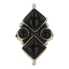 Betty Tom Navajo Black Onyx Ring