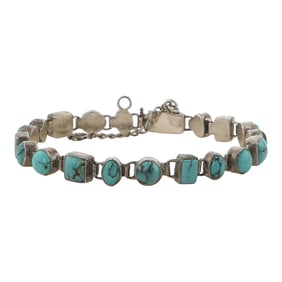 Navajo Hubei Turquoise Link Bracelet