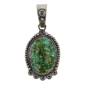 Phillip Begay Navajo Sonoran Gold Turquoise Pendant