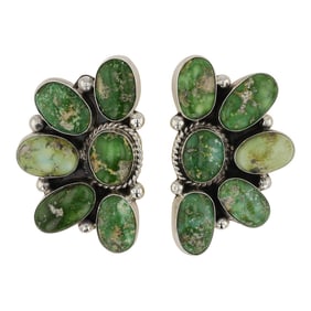 Della Wyllie Navajo Sonoran Gold Turquoise Earrings
