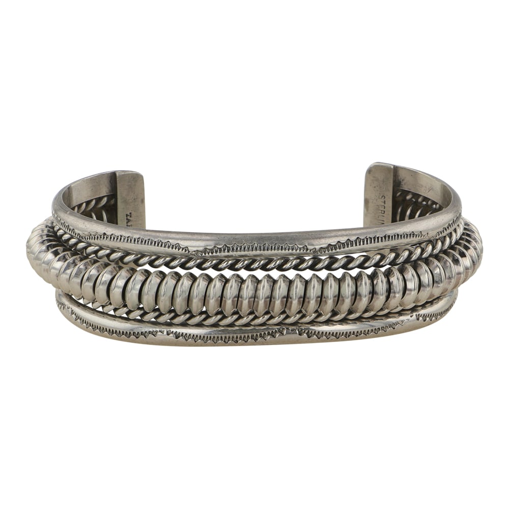 Navajo Plain Silver Twisted Wire Cuff Bracelet (1 of 3)