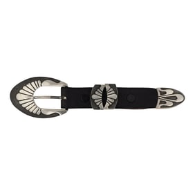 Ernest Rangel Navajo Sterling Silver Ranger Belt Buckle