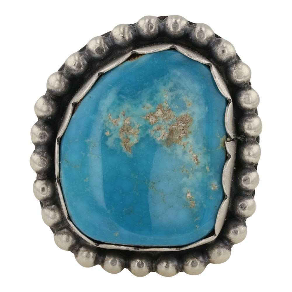 Navajo Blue Ridge Turquoise Adjustable Ring (1 of 3)