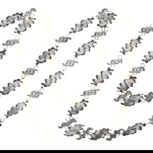 Navajo Plain Silver Stamp-Work Link Concho Belt: Sterling Silver | | Navajo Plain Silver Stamp-Work Link Concho Belt | Navajo Native American Southwest Indian Jewelry | Good (no breaks or damages) | Approximate Weight: 75 Grams | Belt: 34" length, .