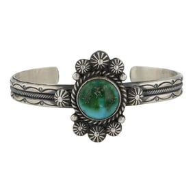 Micheal Calladito Navajo Sonoran Gold Turquoise Cuff Bracelet