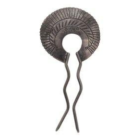 Vintage Navajo Plain Silver Hair Barrette