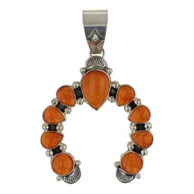 Chris Charley Navajo Spiny Oyster Naja Pendant