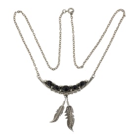 Silver Ray Southwest Shop Black Onyx Choker Necklace
