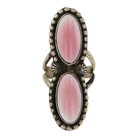 Boyd Ashley Navajo Pink Conch Large Two Stone Ring