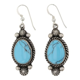 Michael Calladito Navajo Turquoise Earrings