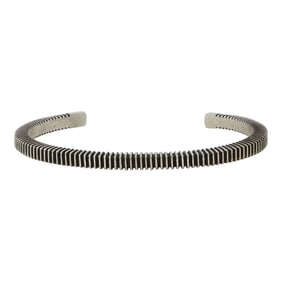 Phillip Guerro Navajo Sawed Squared Wire Intricate Cuff Bracelet