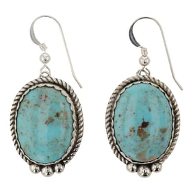 Lee Sandoval Navajo Compitos Turquoise Earrings