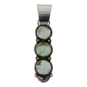 Randall Endito Navajo Palomino Variscite Three Stone Pendant