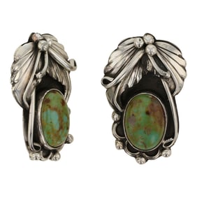 Mary Ellen Peace Sioux Tribe Nevada Turquoise Earrings