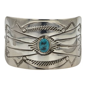 Navajo Kingman Turquoise Hair Barrette