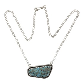 Navajo Compitos Turquoise Bar Necklace