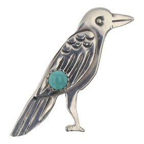 Navajo Kingman Turquoise Bird Pin