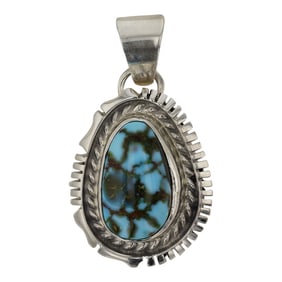 Norbert Johnson Navajo Turquoise Mountain Turquoise Pendant