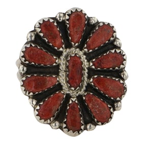 Navajo Sponge Coral Cluster Ring