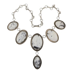 Navajo White Buffalo Large Statement Necklace