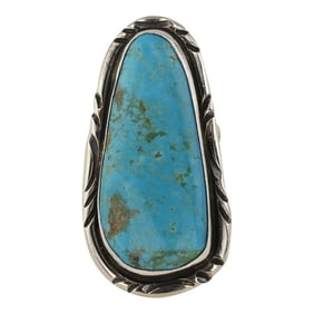 Navajo Compitos Turquoise Navajo Freeform Ring