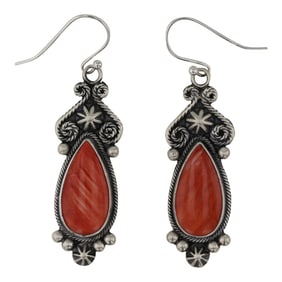 Marita Benally Navajo Spiny oyster Earrings