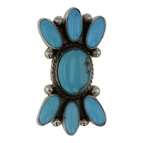 Eula Wyllie Navajo Turquoise Pin