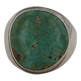 Vintage Navajo Nevada Turquoise Men's Ring
