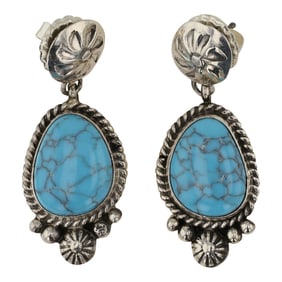 Della Wyllie Navajo Turquoise Earrings