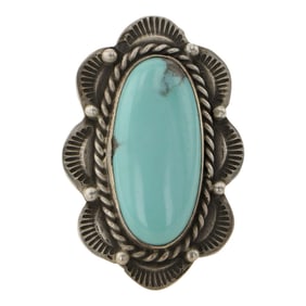 Navajo Compitos Turquoise Ring