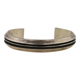 Tom Hawk Plain Silver Cuff Bracelet