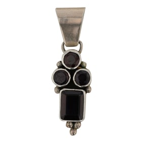Navajo Faceted Garnet Pendant
