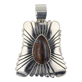 Martita Benally Navajo Boulder Opal Contemporary Pendant