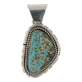 Bennie Ration Number Eight Turquoise Pendant