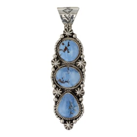 Della Wyllie Navajo Golden Hills Turquoise Pendant