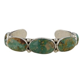 Navajo Menassa Turquoise Cuff Bracelet